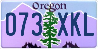 OR license plate 073XKL