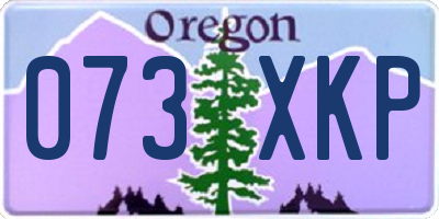 OR license plate 073XKP