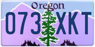 OR license plate 073XKT