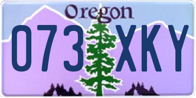 OR license plate 073XKY