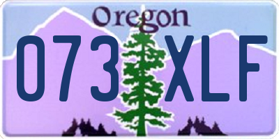 OR license plate 073XLF
