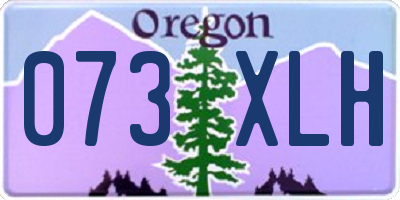 OR license plate 073XLH