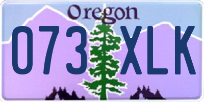 OR license plate 073XLK