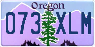 OR license plate 073XLM