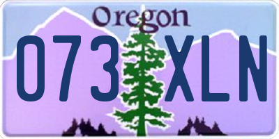 OR license plate 073XLN