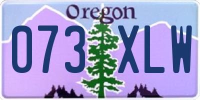 OR license plate 073XLW