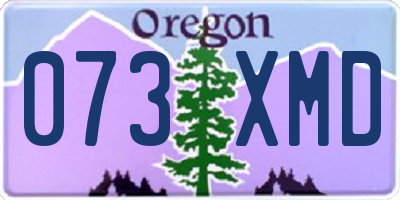 OR license plate 073XMD