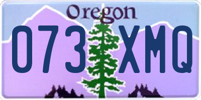 OR license plate 073XMQ