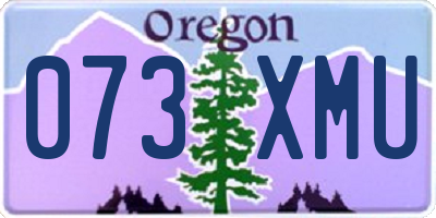 OR license plate 073XMU