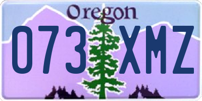 OR license plate 073XMZ