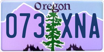 OR license plate 073XNA