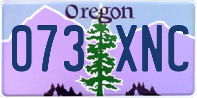 OR license plate 073XNC