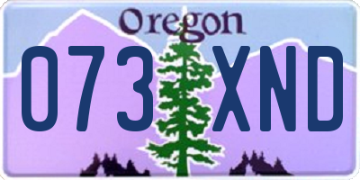 OR license plate 073XND