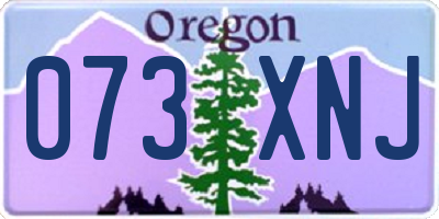 OR license plate 073XNJ