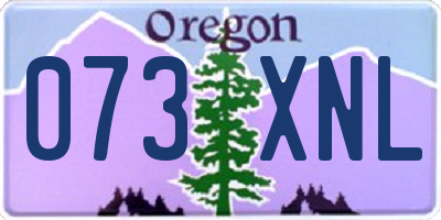 OR license plate 073XNL