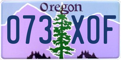 OR license plate 073XOF