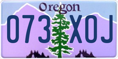 OR license plate 073XOJ