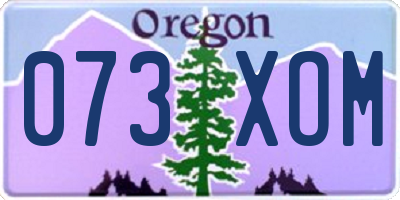 OR license plate 073XOM