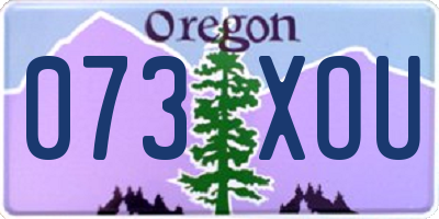 OR license plate 073XOU