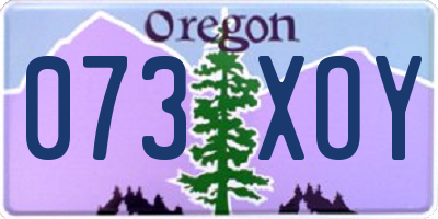 OR license plate 073XOY