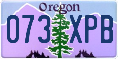 OR license plate 073XPB