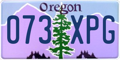 OR license plate 073XPG