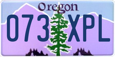 OR license plate 073XPL