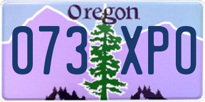OR license plate 073XPO