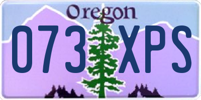 OR license plate 073XPS