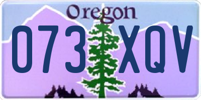 OR license plate 073XQV