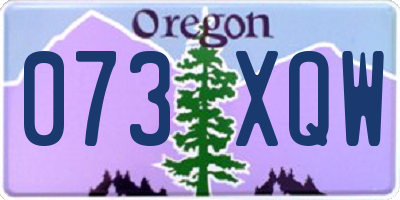 OR license plate 073XQW