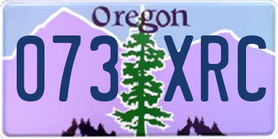 OR license plate 073XRC