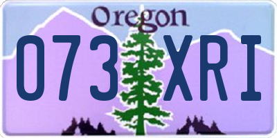 OR license plate 073XRI