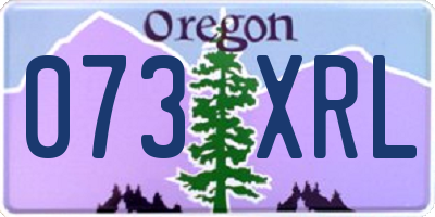 OR license plate 073XRL
