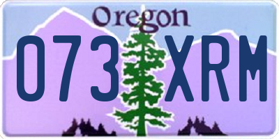 OR license plate 073XRM