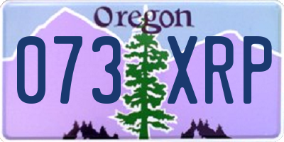 OR license plate 073XRP