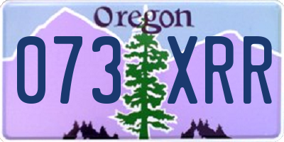 OR license plate 073XRR