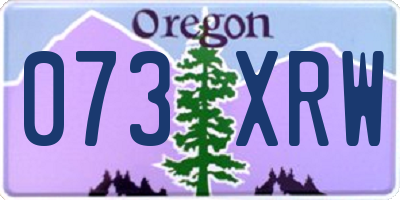 OR license plate 073XRW