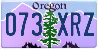 OR license plate 073XRZ