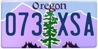 OR license plate 073XSA