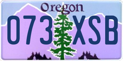 OR license plate 073XSB