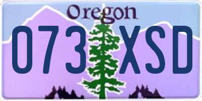 OR license plate 073XSD