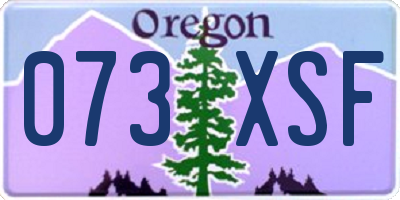 OR license plate 073XSF