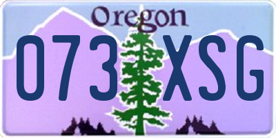 OR license plate 073XSG