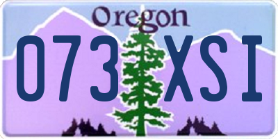 OR license plate 073XSI