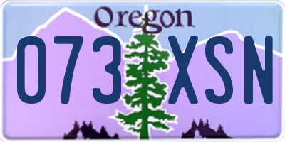 OR license plate 073XSN
