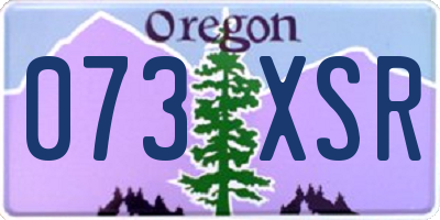OR license plate 073XSR