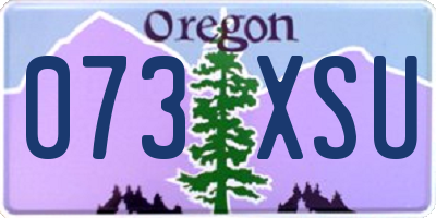 OR license plate 073XSU