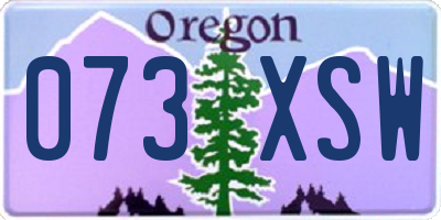 OR license plate 073XSW