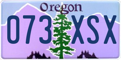 OR license plate 073XSX